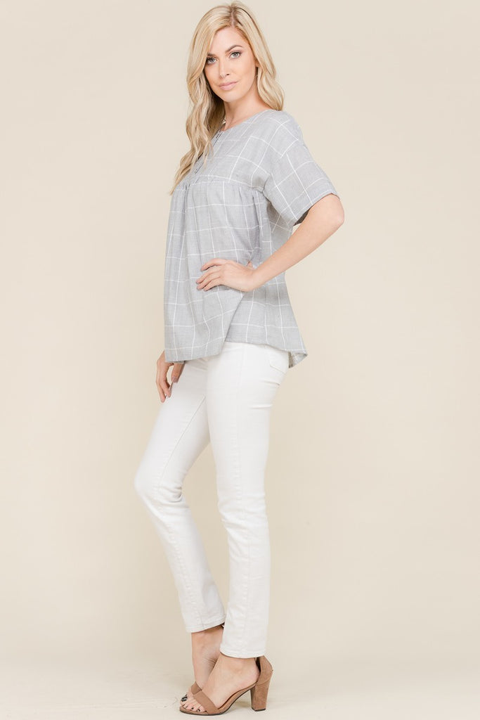 The Stephanie Blouse - Grey