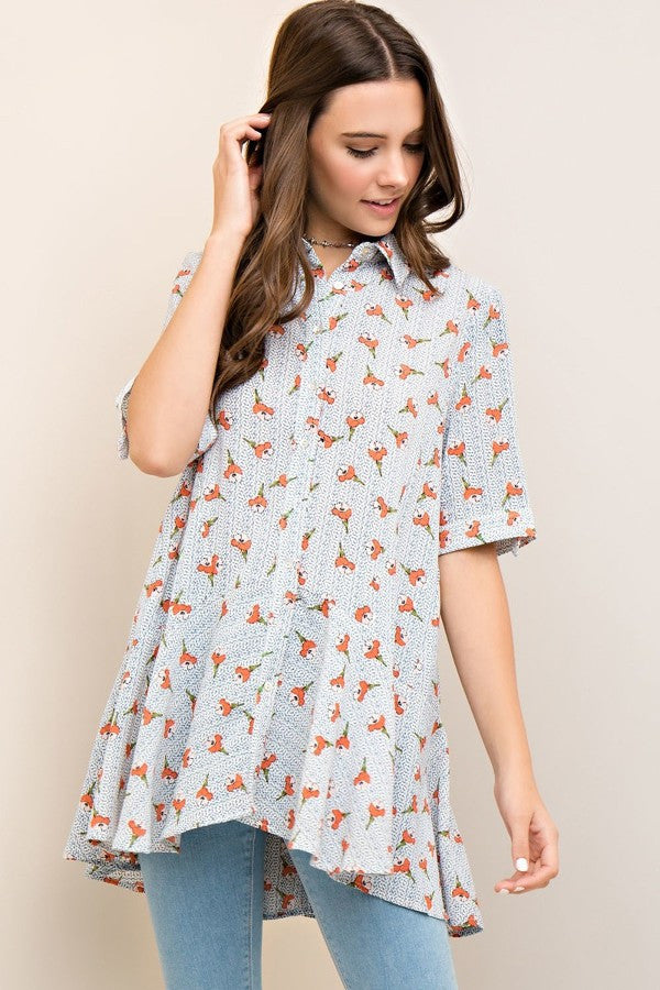 Azalea Blouse - Light Blue