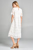 Afghan Lace Dress - Ivory