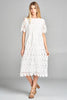 Afghan Lace Dress - Ivory