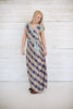 Mixed Print Wrap Maxi