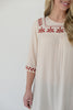 Embroidered Boho Blouse - Cream