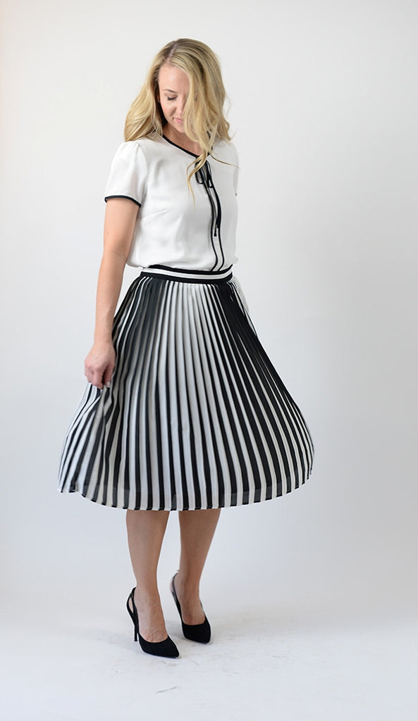 Accordian Midi Skirt